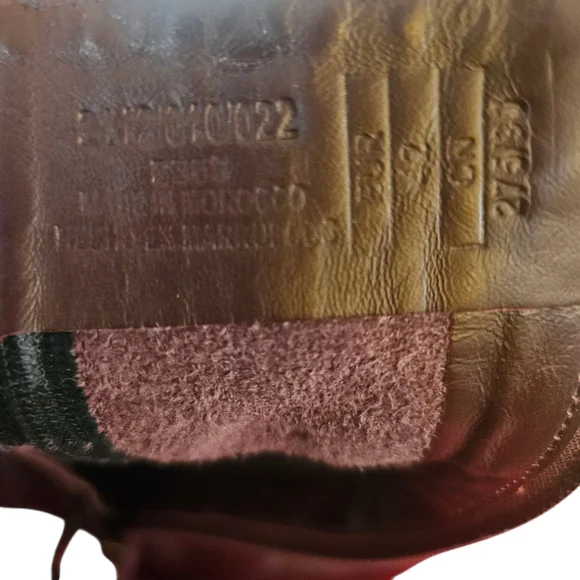 NEW Zara Women's Burgundy Leather Boots Square Toe Size EU 42 US 11 - Picture 9 of 9